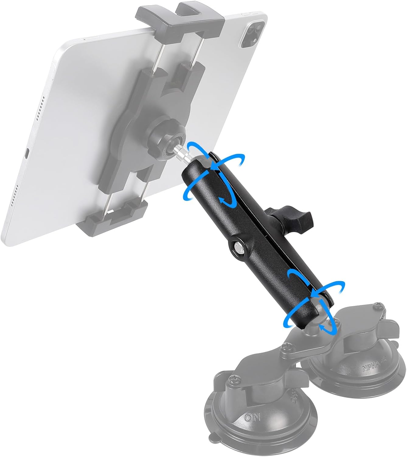 FPN 1" 1" (5.91" Aluminum Alloy Double Socket Arm Compatible with RAM Mounts B Size Ball Components, Fits Industry All