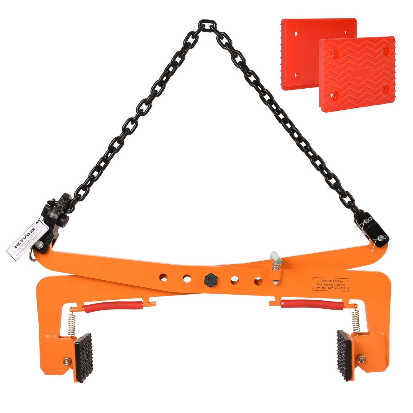 HEYVOZE 2646 lbs Granite Slab Lifting Clamp, Adjustable Range: 16.5"-42.5", Heavy Duty Stone Lifting Clamps for Carrying and Vertical Transport of Marble, Concrete Blocks, Slate Sheets, Curb Stones