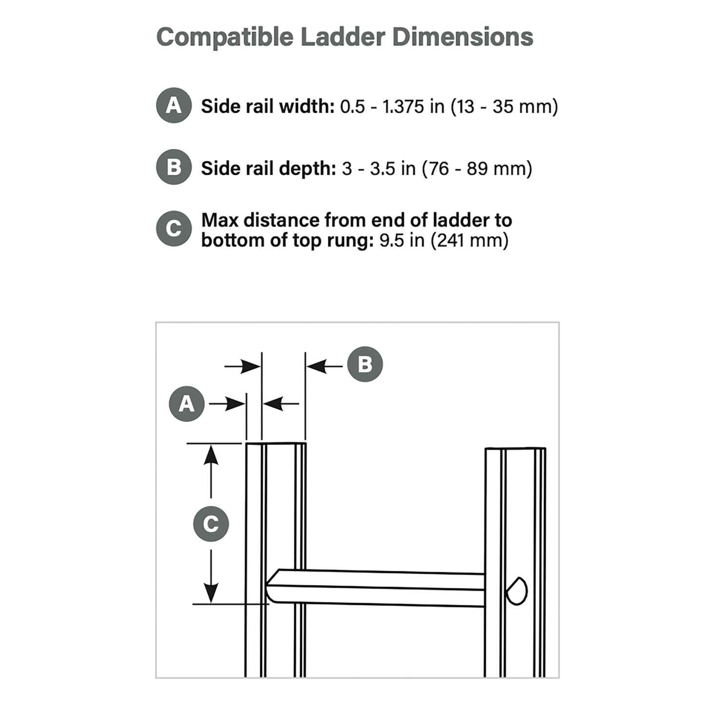 Guardian 10800 Safe-T Ladder Extension System| OSHA Compliant| Aluminum