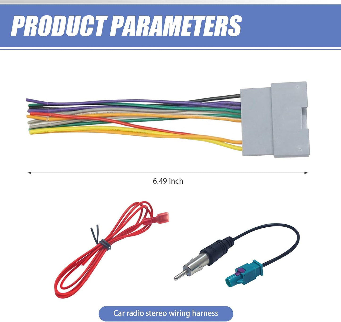 Sephile 3 6.49" PCS Car Audio DVD Retrofit Power Speaker Wiring Harness Socket Kit, ABS Injection Molded Portable