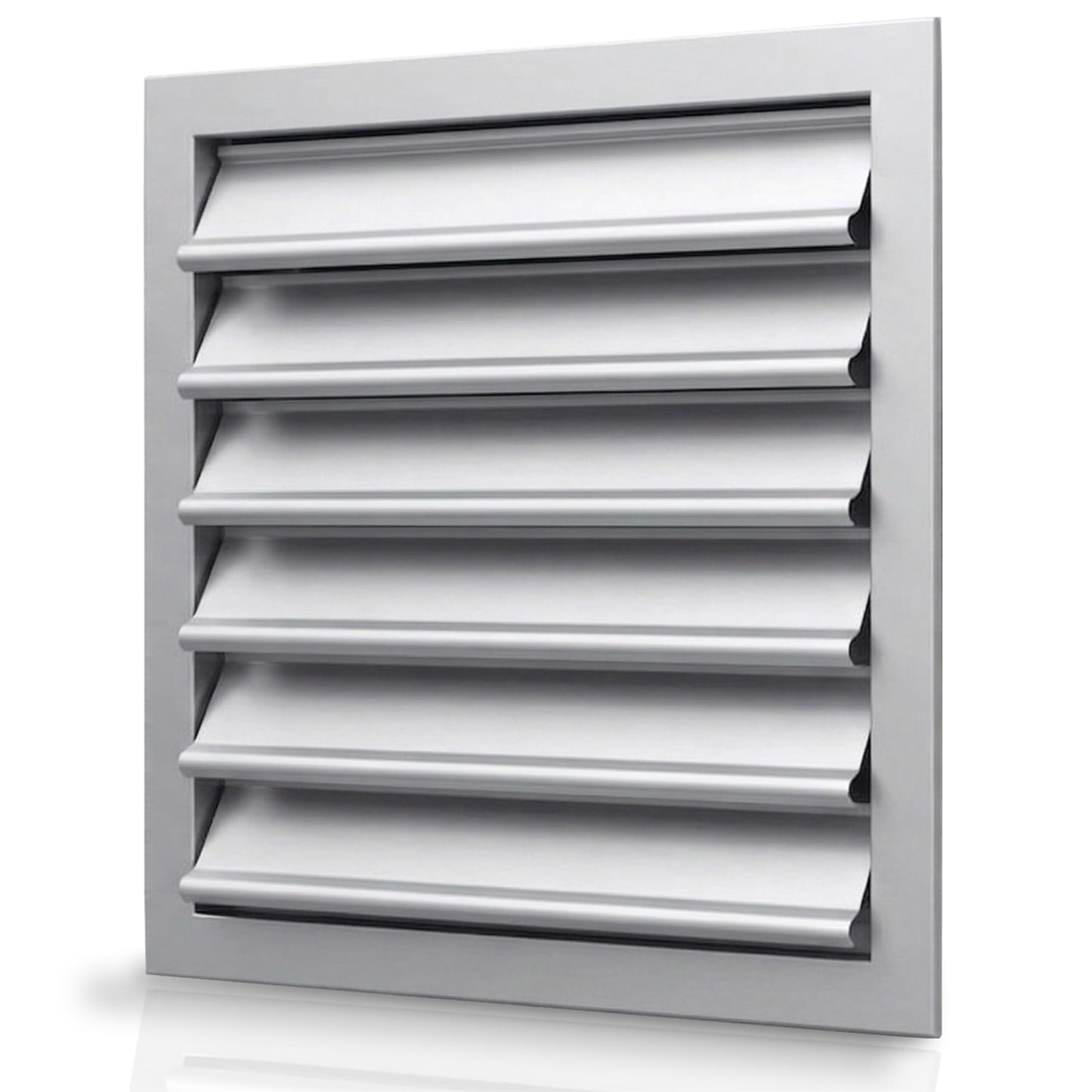 Byson Gravity Grille Anodized Aluminum with Gravity Shutter 24 x 24 inches – Weatherproof Ventilation for Walls and Crawl Spaces