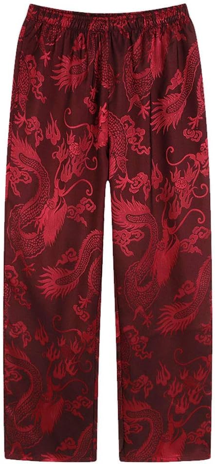 wecotton Tang Suit Men Hanfu Chinese Traditional Clothes Kung Fu Shirt Uniform Long Sleeved Coat Tops and Pants