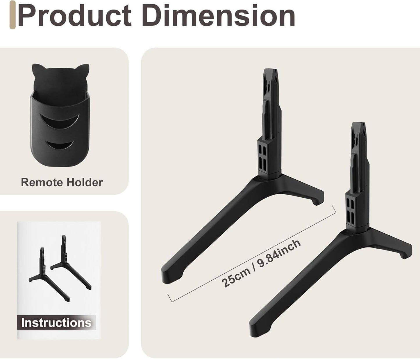 Varghesyla UN50TU7000FXZA UN55TU7000FXZA UN58TU7000FXZA UN50TU7000 UN55TU7000 TV Base Stand for Samsung TV Legs