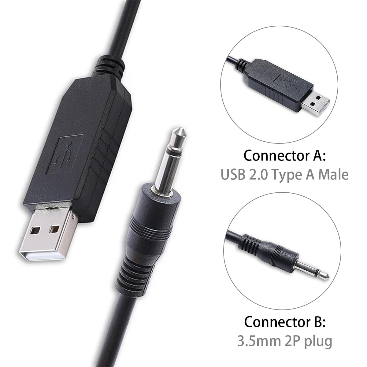 Cutesliving 3.5mm Programming FT232RL 5V (1.0M, USB to CI-V Cable - USB UART TTL Adapter for Amateur Radios - CAT