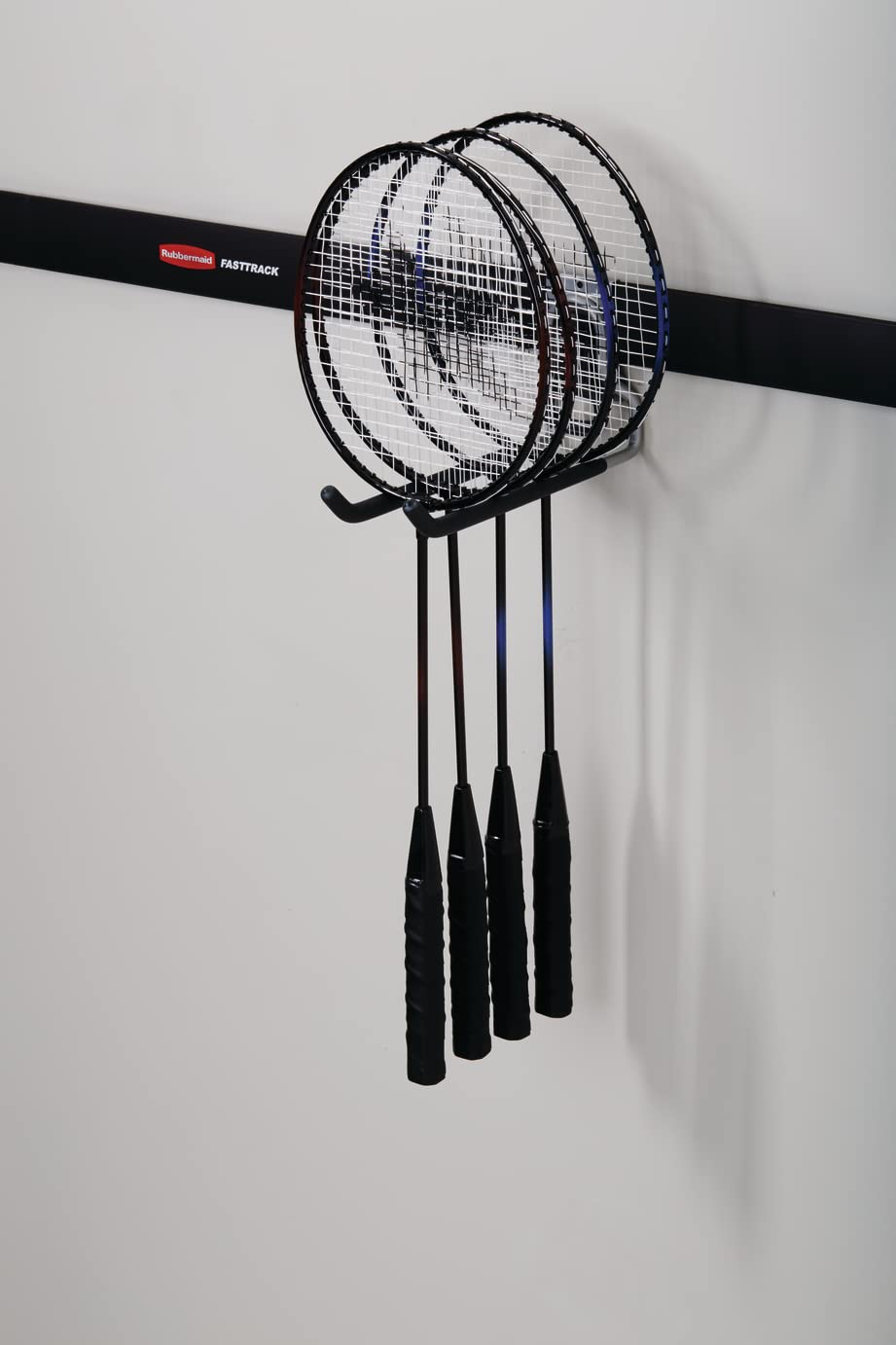 Rubbermaid FastTrack Rail Garage Organization Multi-Purpose Hook 50 lbs Capacity Satin Nickel Wall Mounted Storage System Direct Mount into FastTrack Garage Rail for Home/Garage Organization