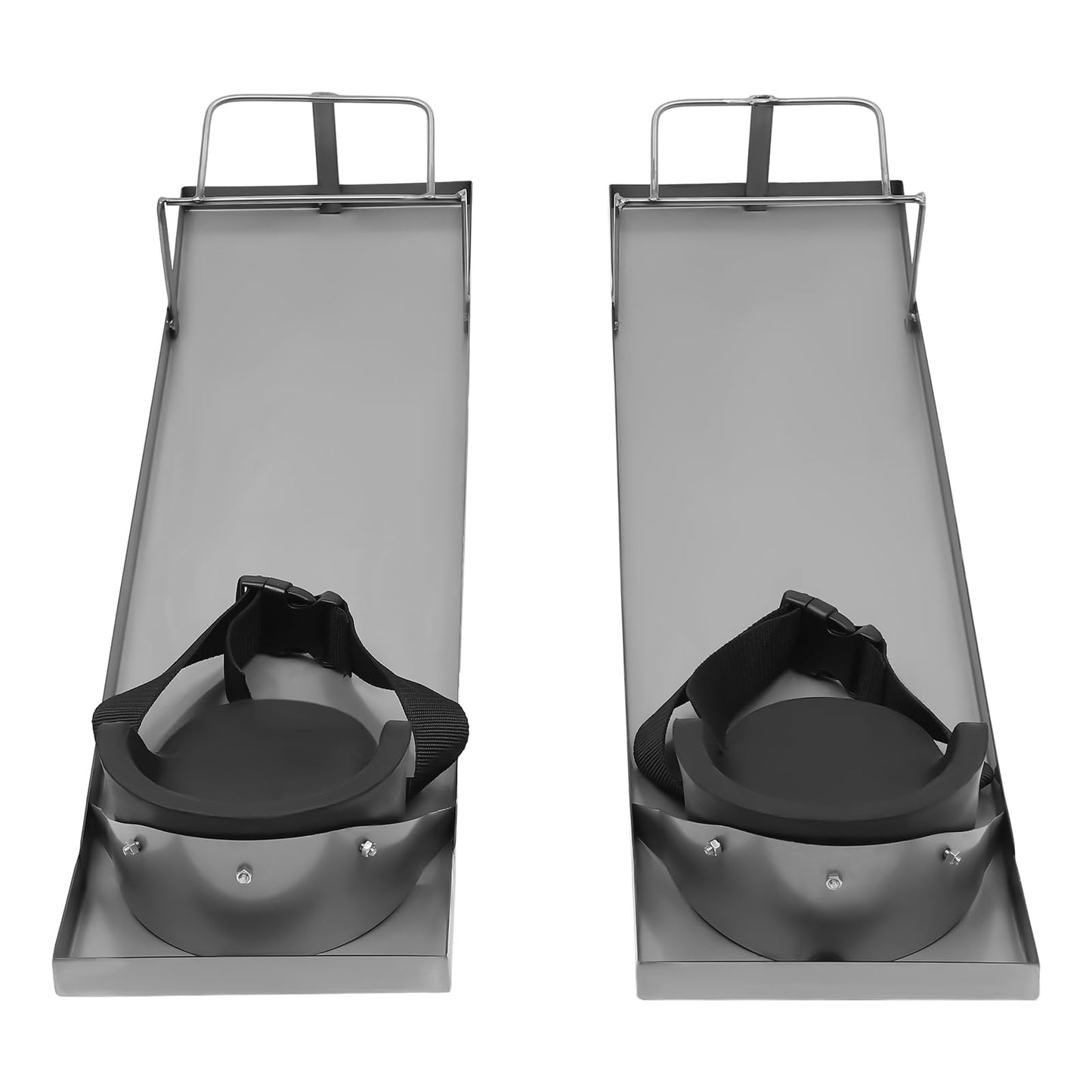 30'' x 8''Concrete Knee Boards, Stainless Steel Slider Knee Boards, Concrete Board Moving Slider Tools w/Concrete Knee Pads and Board Straps for Concrete Finishing