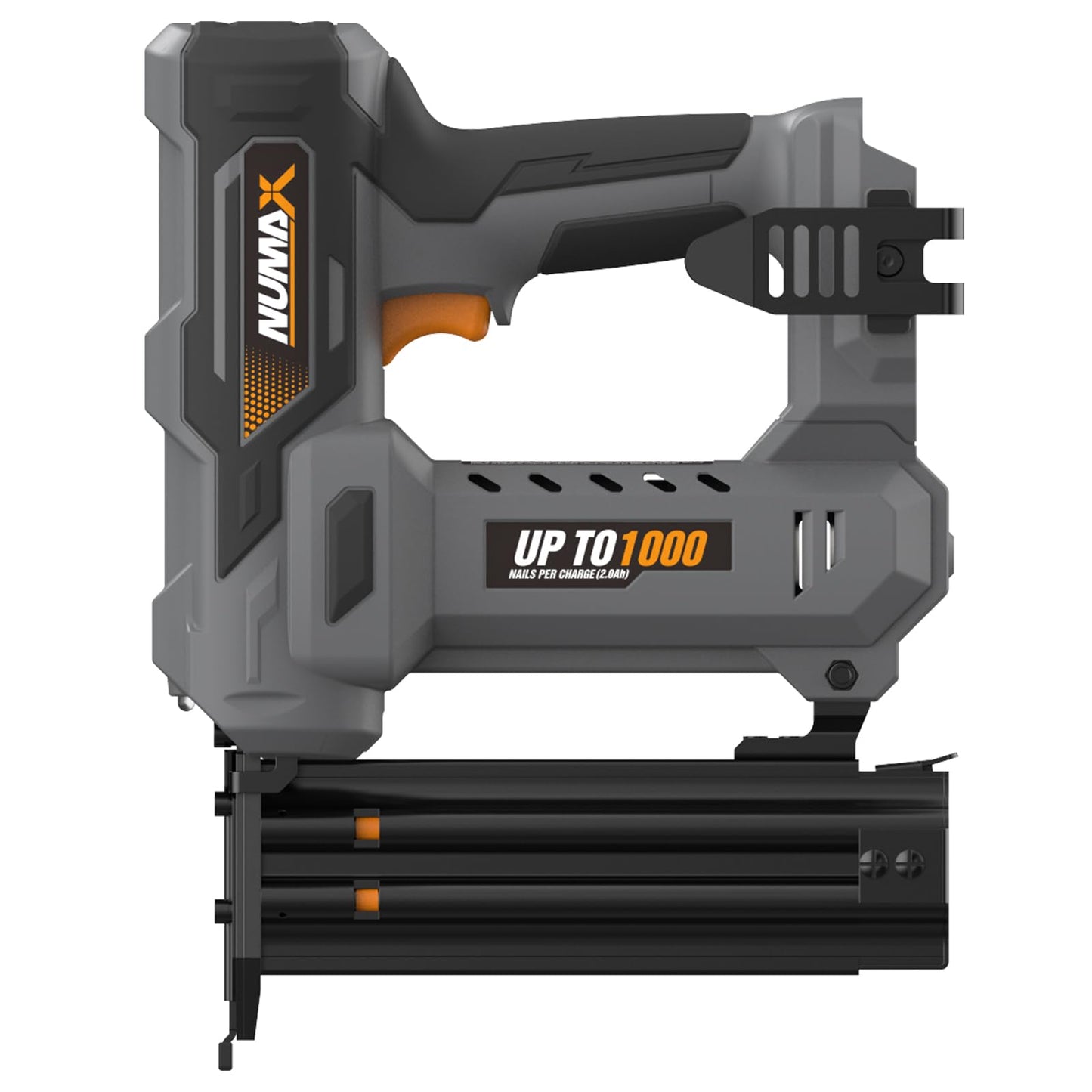 NuMax 18V Cordless Brad Nailer,18 Gauge Brad Nail Gun with Battery, Charger & 500 Nails | Drives 1000 Shots Per Charge | Compatible with 3/8"–2" Brad Nails | S18VBR50