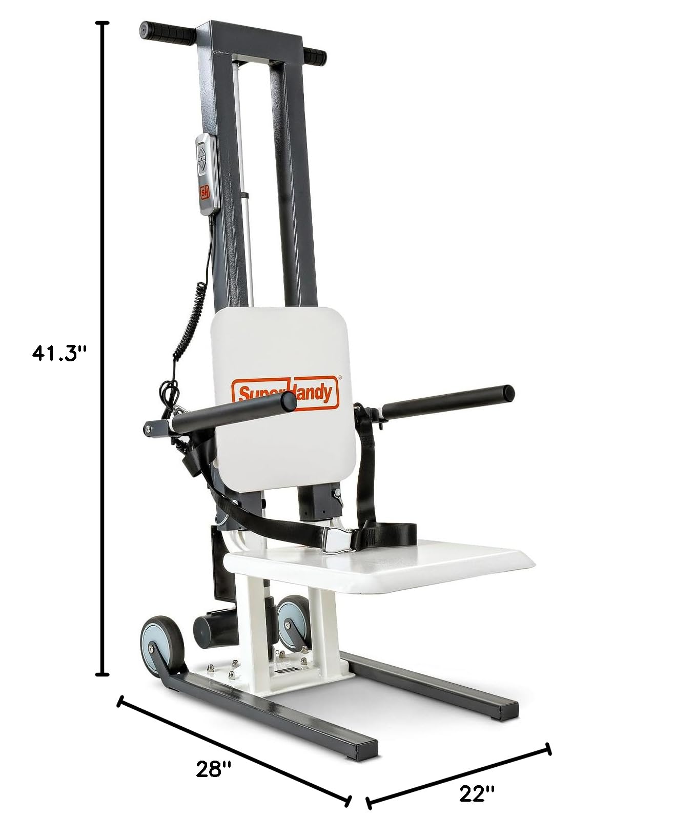 SuperHandy Material Lift Winch Stacker & GoRise Electric Floor to Stand Lift – 500 Lbs Capacity, Standing Assistance（Bundle Deal）