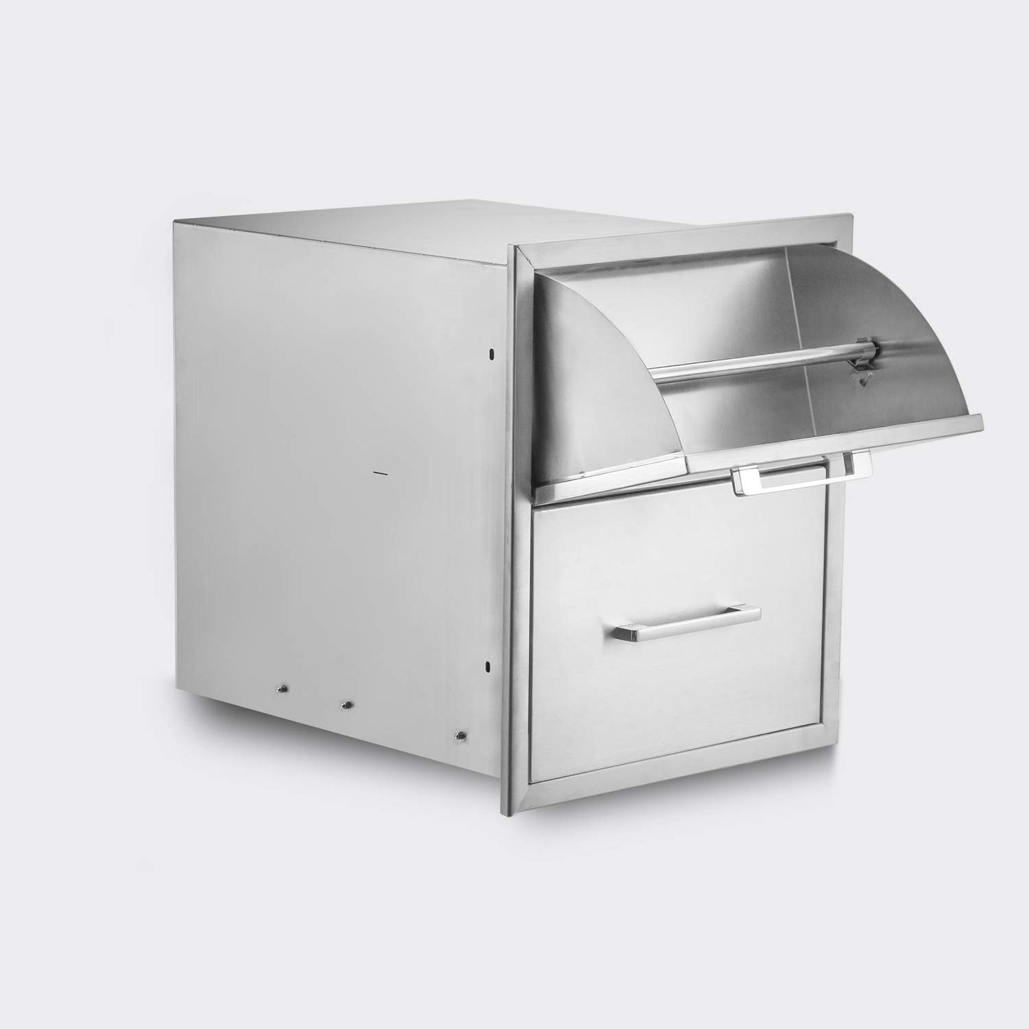 yuxiangBBQ Stainless Steel Paper Towel Holder Double Drawer 17W21H21D Works with Your Grilling or Prep Zones for Easy & Quick Cleanup