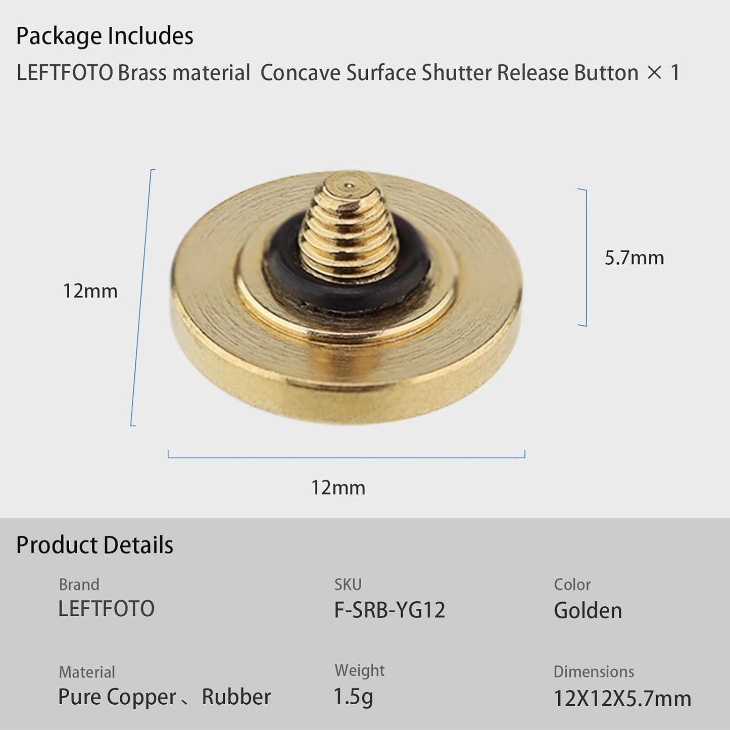 XE5 GFX100RF XM5 X-T5 X-T4 X-T3 X-T30 X-T20 X-PRO3 X100VI X100V X-E4 X-E3 Q3 M10 RX1 0.47in Exquisite Copper Concave