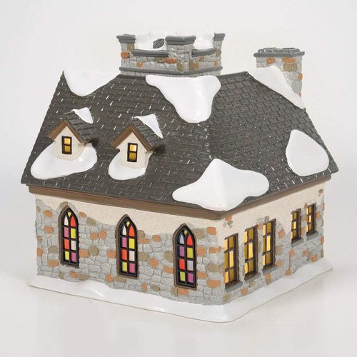 Department 56 Snow Village | Woodlands Family Church Lit Building - 7.48 Inch, Multicolor Decor