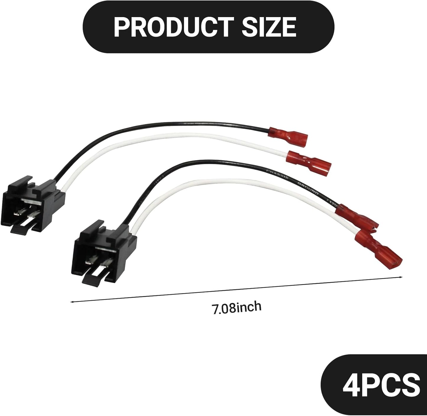 YYTQP 4 72-6512 1500 PCS Door Speaker Wiring Harness, Audio Speaker Wire Cable Compatible with Select Ram Dodge Durango
