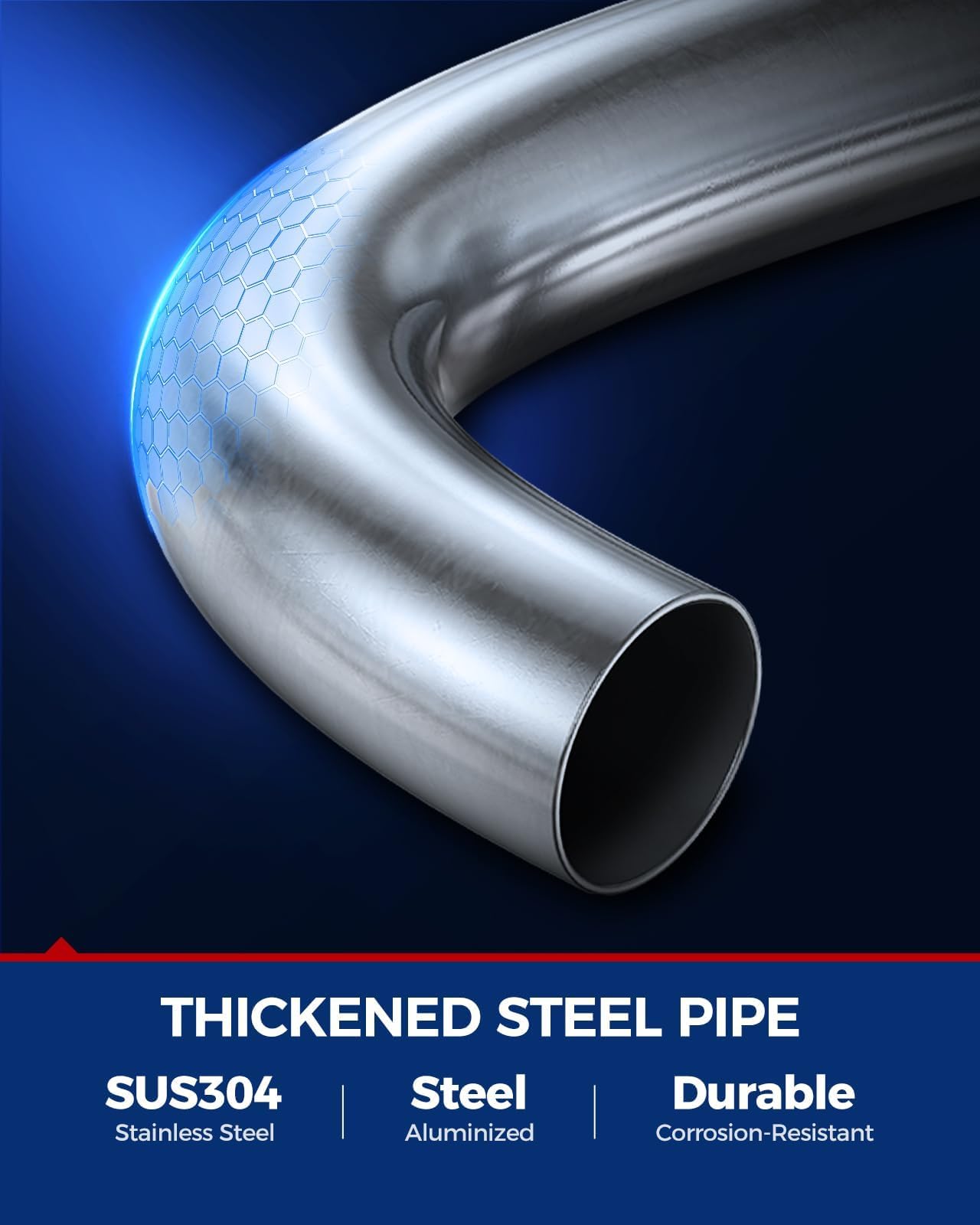 KAX Stainless Steel Cat Back Exhaust System Replacement for 2000-2005 Chevrolet Suburban 1500, 2006 Suburban 1500 V 5.3L, 2001-2006 GMC Yukon XL 1500 V 5.3L, 2000 Yukon XL 1500