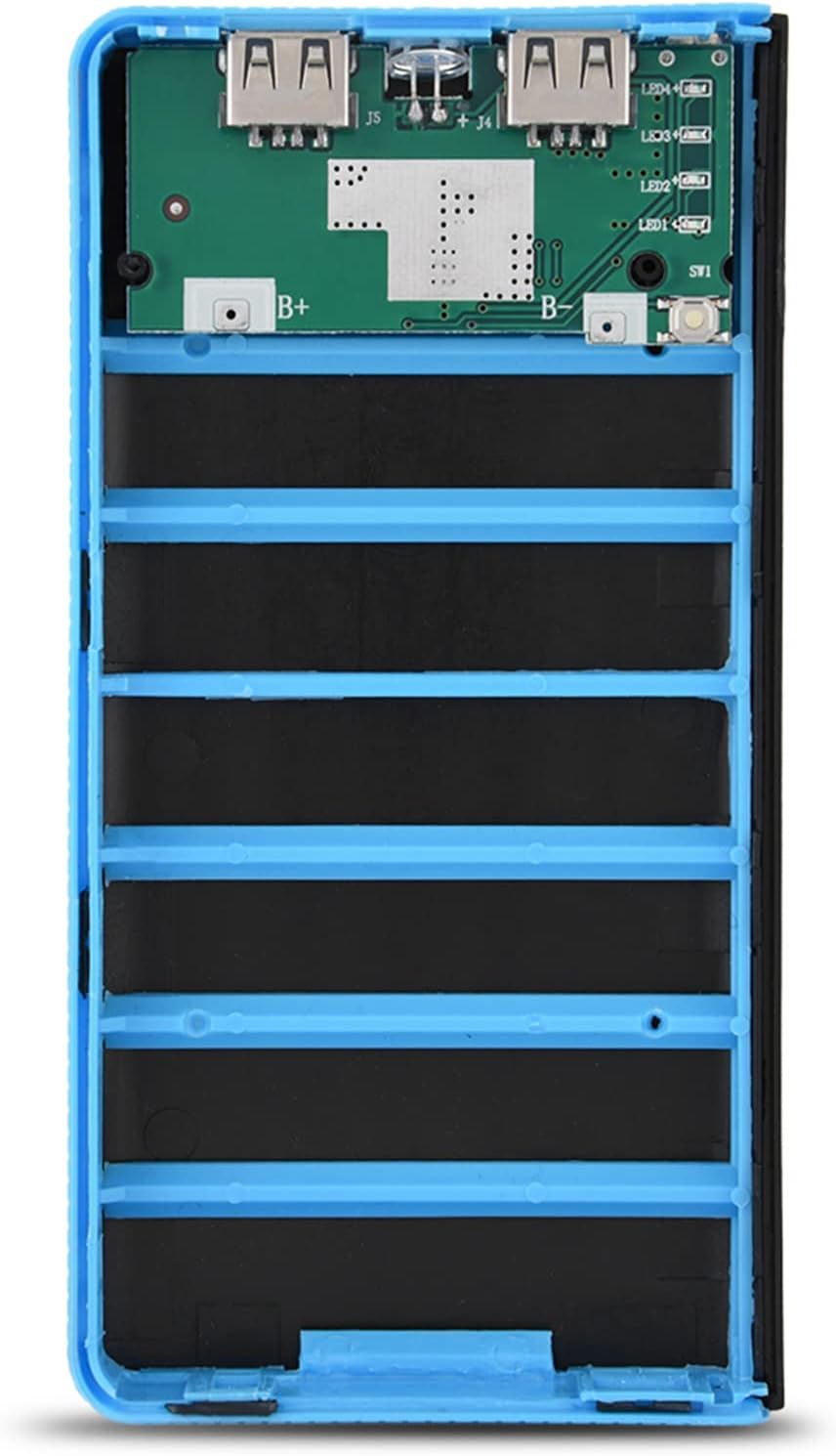 20000mAh 4 KIMISS Ultra Large Capacity Mobile Power Bank Case DIY Kit with USB Output, Fast Charge, LED Power Display