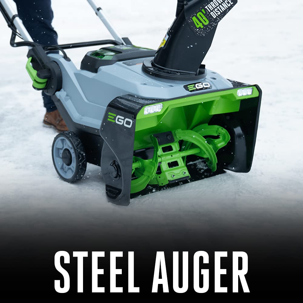 EGO POWER+ 21" Electric Snow Blower, Cordless Steel Auger, Includes (2) 56V 5.0Ah Batteries and Dual Port Charger - SNT2112