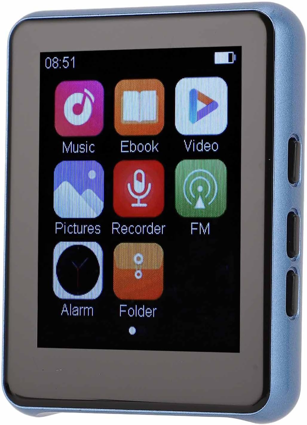 SUNGOOYUE MP3 2.4 Inch BT5.0 128GB Portable Player, Full Touch Screen HiFi Music Player with Speaker and Expandable
