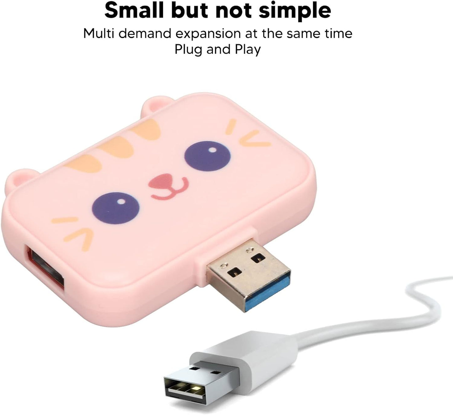 Sanpyl 3 1 USB3.0 USB2.0X 2 5Gbps in Cute USB Hub, USB A to and Adapter, Multiport USB Docking Station, USB Data