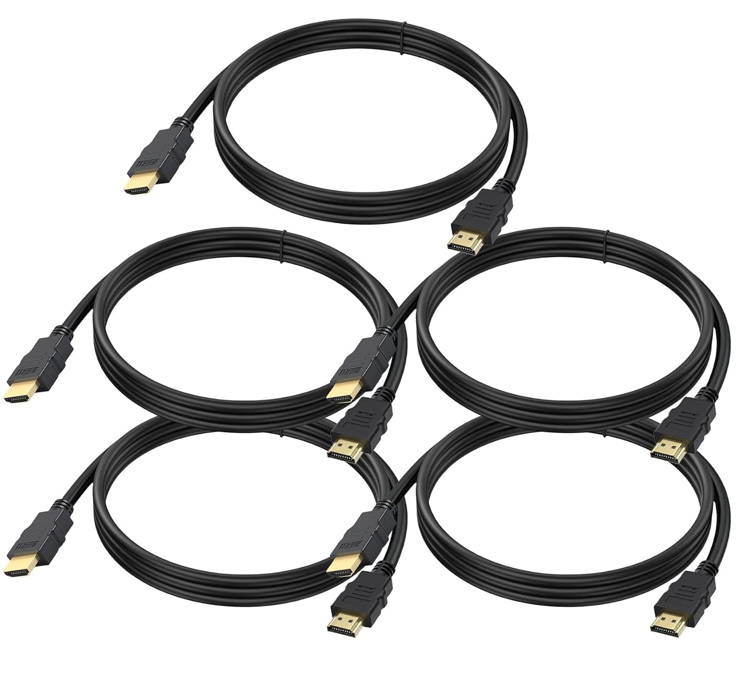Vorothin 4K 3 5-Pack, 3FT 4K@60Hz, 2.2, 3D, CL3 PS5, PS4, HDMI Cable FT HDMI Cord Shielded HDMI Cord Support HDCP HDR