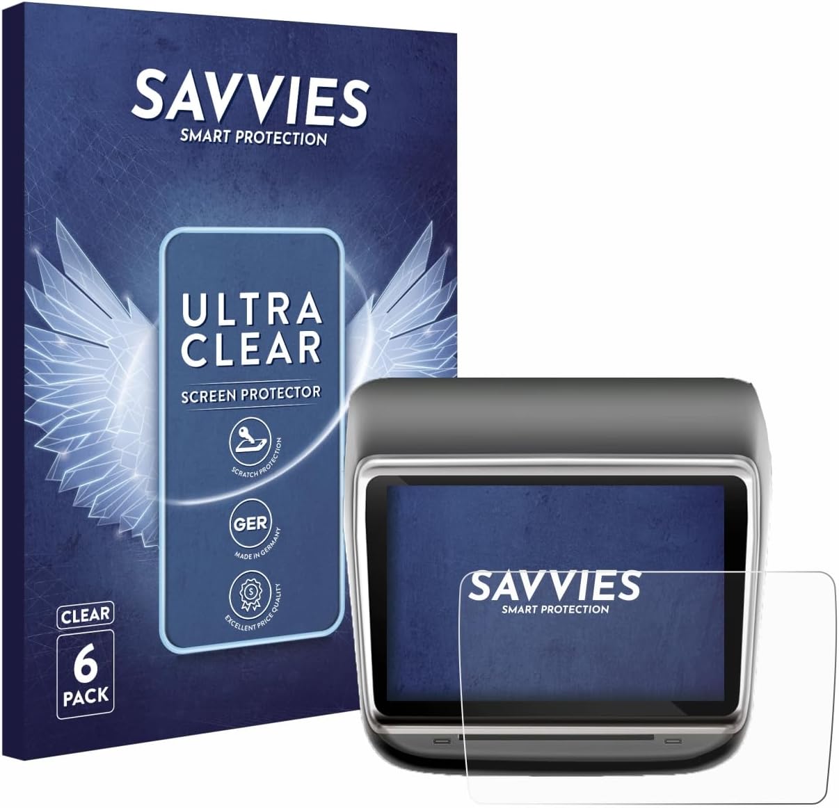 savvies 7.2" 6-Pack Screen Protector compatible with Tesla Model Y Infotainment System Protection Film Clear