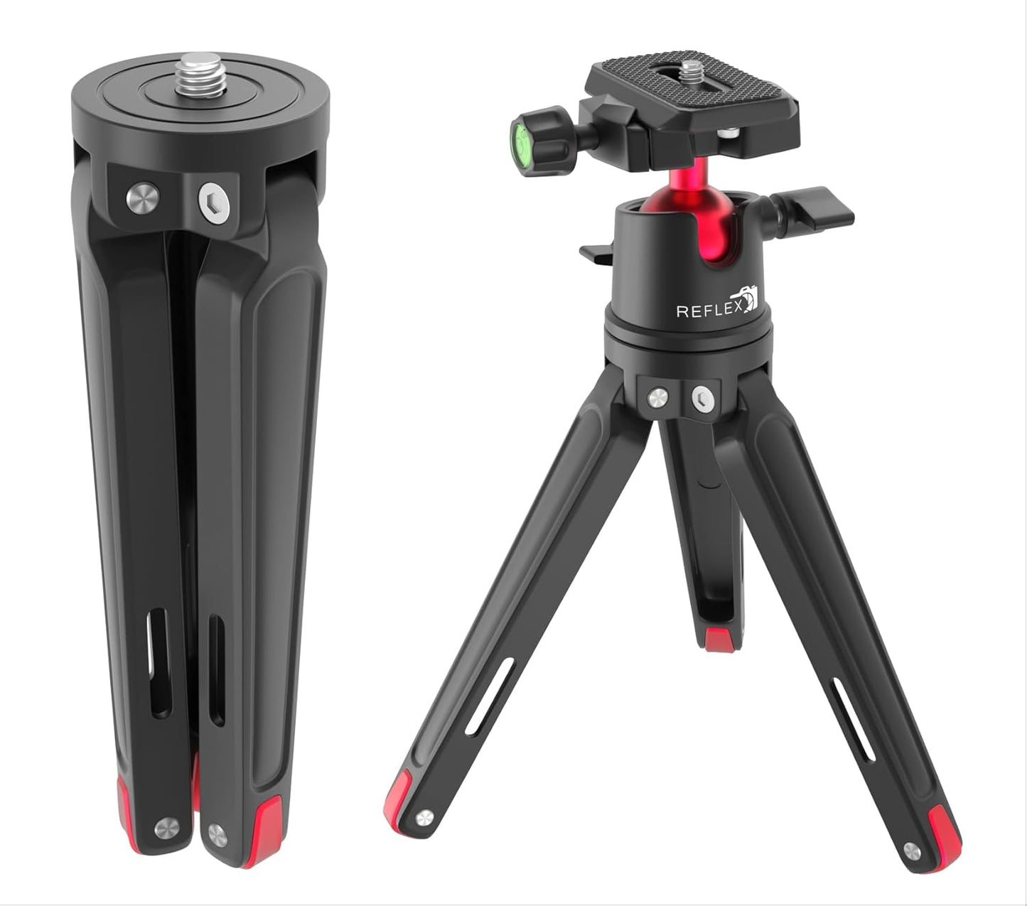 Reflex Camera 9" 360 1/4"-20 5Kg Metal Mini Tripod Desktop Tripod with Ball Head and Screw for DSLR Cameras