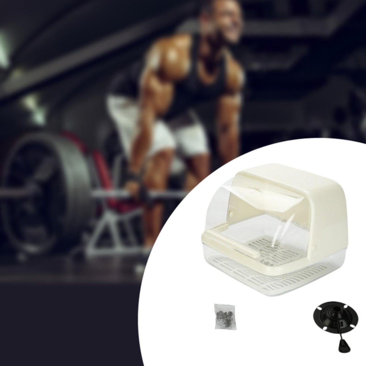 kowaku Gym Chalk Bowl Container Chalk Holder Weightlifting Workout Gym Chalk Bowl, White