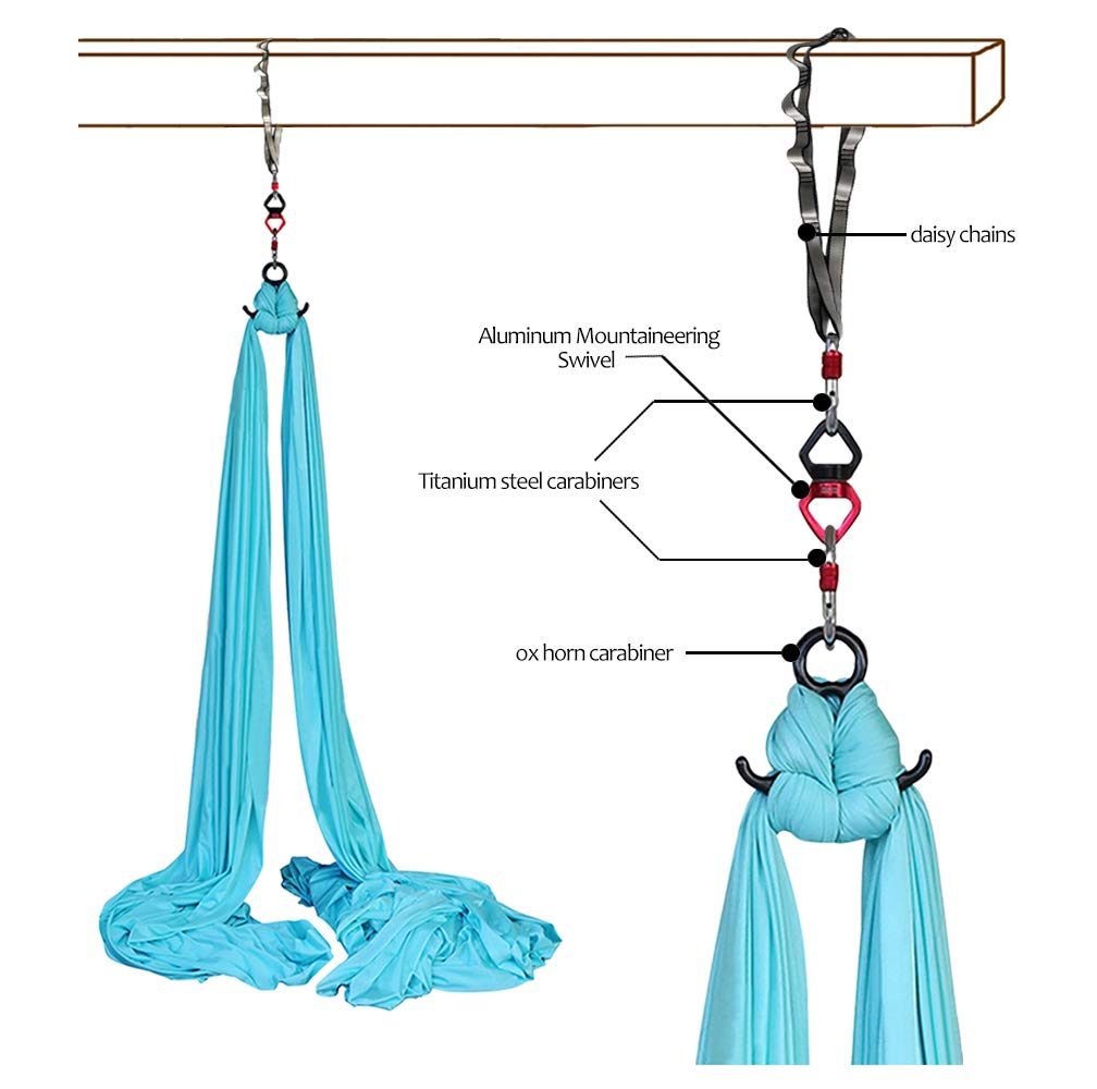 Sakura Deluxe Aerial Yoga Hammock & Silks Set - Aerial Acrobatic & Dance (L:10m W:2.8m - Sakura Pink)
