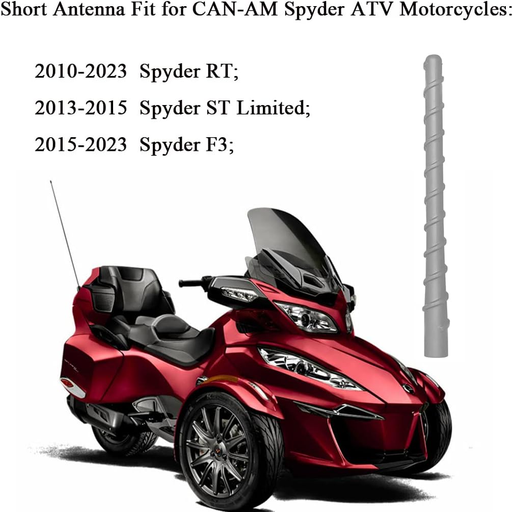 AMFRNE 7 Inches Motorcycle Short Antenna, Fit for Can-Am Spyder, Indian, Honda, BMW, Victory Select Motorcycles Models