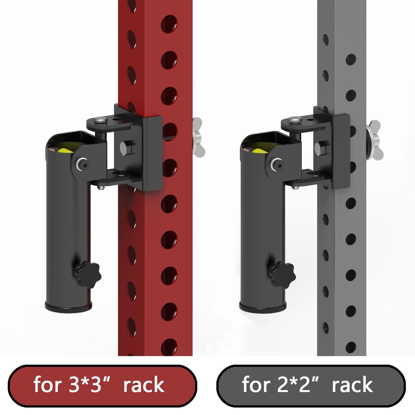 SYL Fitness Rack Mounted Landmine Attachment, T-Bar Row Landmine Base, Fit 2x2 inch & 3x3 inch Square Tube Power/Squat Rack (New Model-(2 * 2″‌))