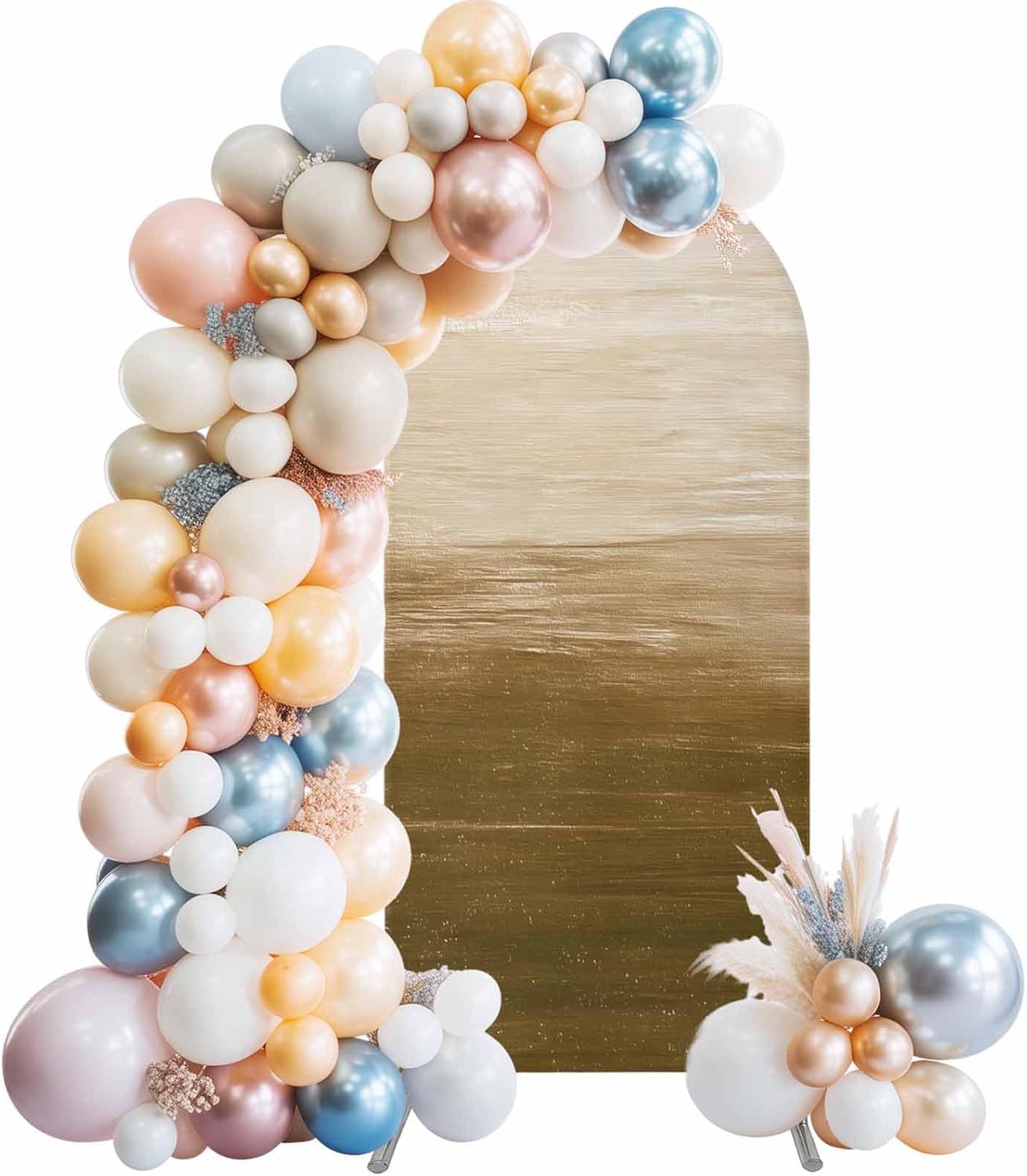 Jnbasdffb 6 Brown Ombre Wedding Arch Cover, Stretchy Spandex Arch Backdrop Stand Covers FT, Modern Abstract Art Ocean