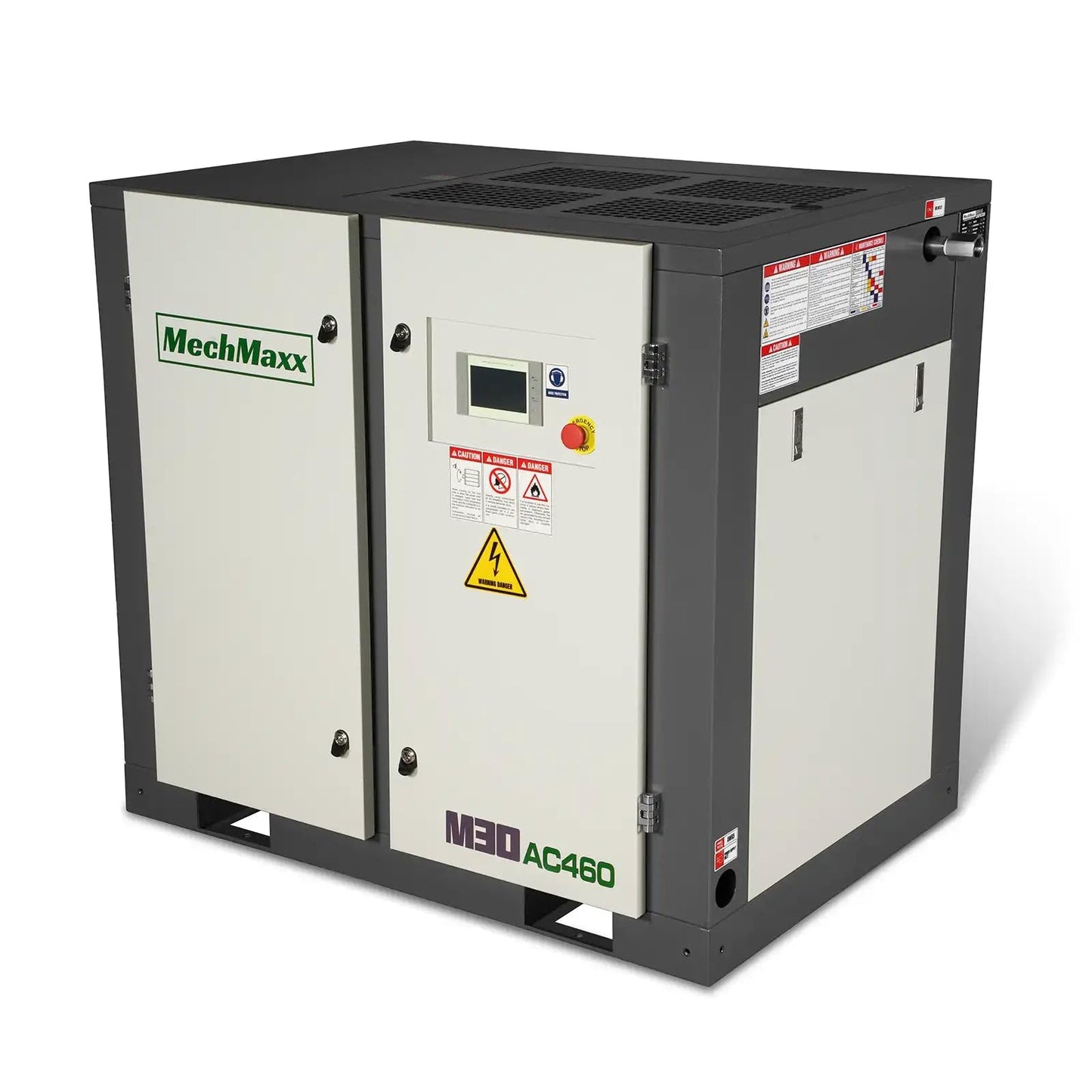 MechMaxx 106CFM Industrial Rotary Screw Air Compressor 30HP 116PSI 460V 3Phase Industrial-Grade,Model M30AC460