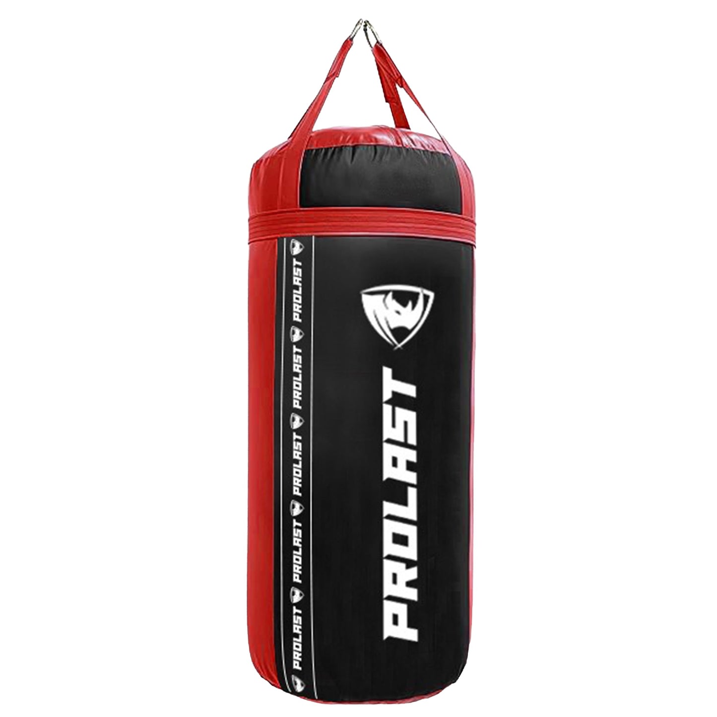 PROLAST 4Ft 135Lb XL Heavy Punching Boxing Bag for Adults, MMA, Martial Arts, Muay Thai, Kicking, Strength Training Equipment, Filled, New Edition Logo, Black and Red