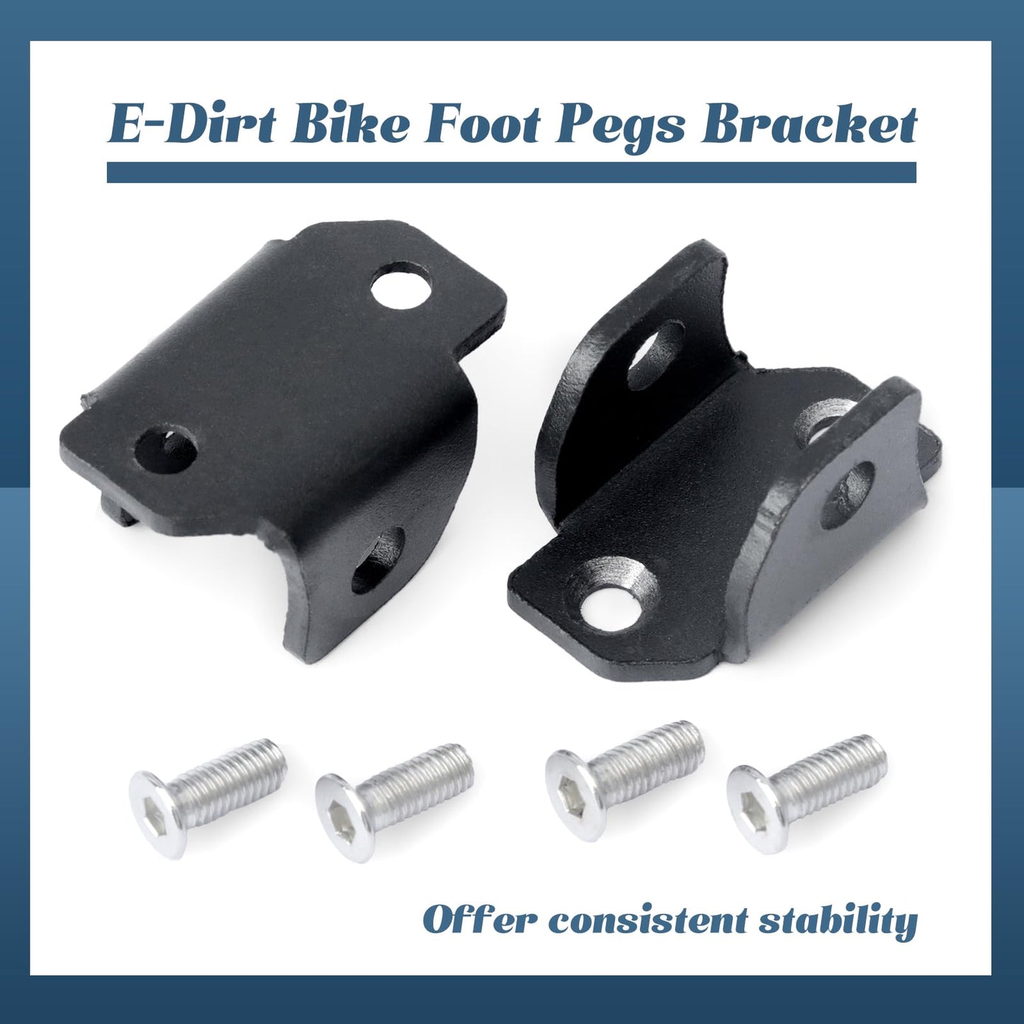 Esttlamer 1 Pair E-Dirt Bike Foot Pegs Bracket Holder Compatible with Tuttio Soleil 01, Footpegs Mount Aluminum Footrest Bracket