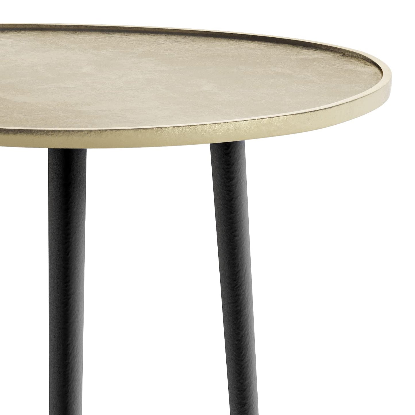 SIMPLIHOME Tanner Mid Century Modern 19 Inch Wide Metal Side Table in Gold, For the Living Room and Bedroom