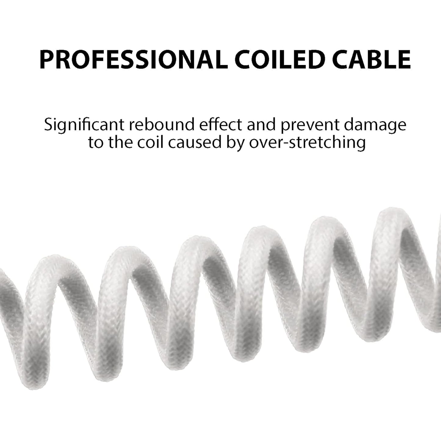 1.8m EPOMAKER Mix Coiled Keyboard Cable, USB C to USB A TPU Cable for Mechanical Gaming Keyboard, with Detachable Metal