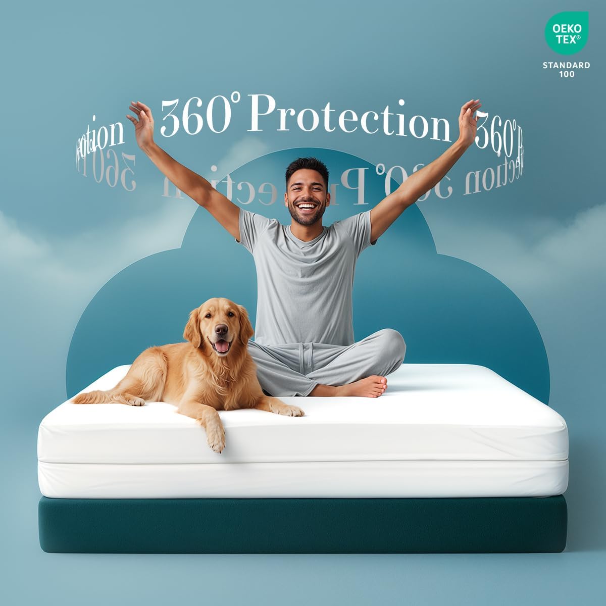 Utopia Bedding Mattress Protector - 100% Waterproof & Bed Bug Proof | Super Queen Size Encasement