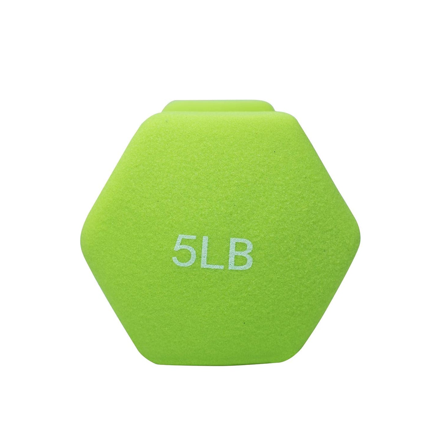 FUXION Neoprene Dumbbell Hand Weights, Sets of 2 with Multiple Weight Options, Hexagon Non-Slip Weights for Home Gym Yoga Pilates Workout, Green