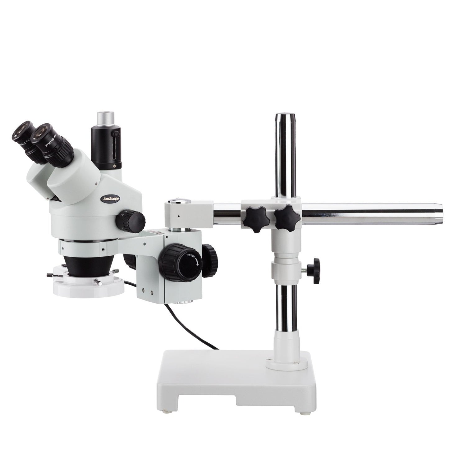 AmScope 3.5X-180X Trinocular Stereo Zoom Microscope with Fluorescent Ring Light and 10MP USB3 Camera