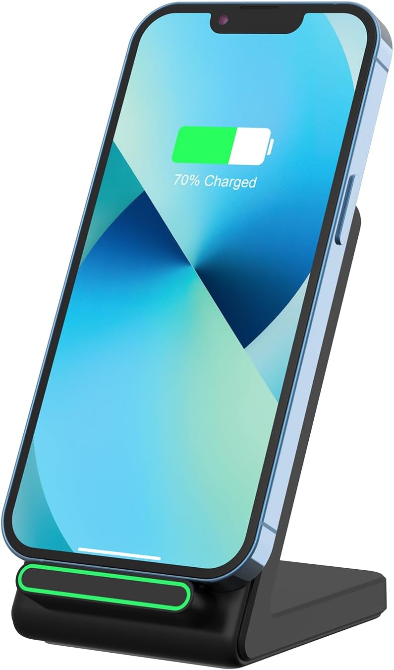 Cesbiomo 15W S24/S23/S22/S21/S20, 17/16/15/14/13/12/11/XR/8, 9 8 7,and Fast Wireless Charger, Wireless Charging Stand