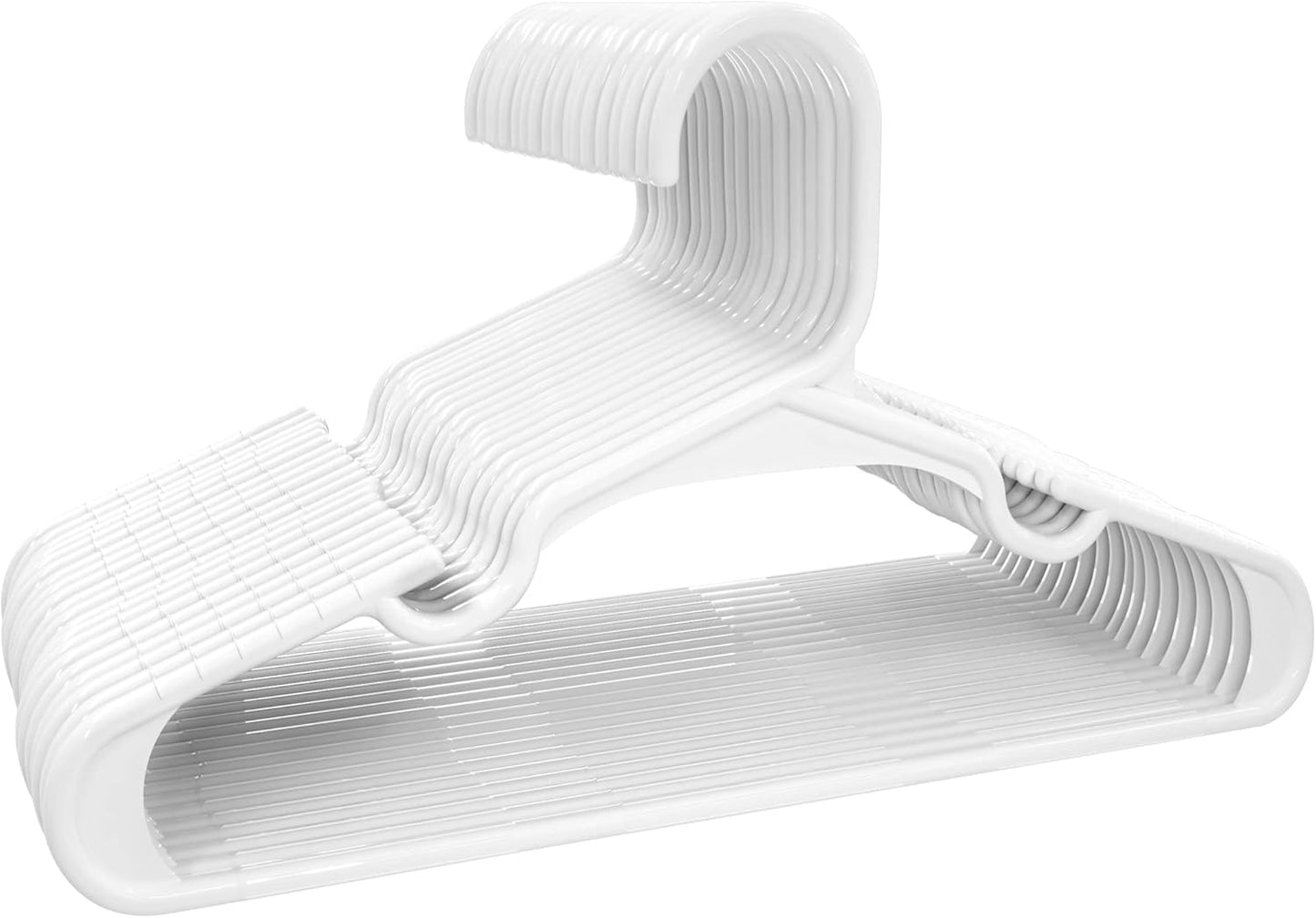 Utopia Home Kids Hangers - 60 Pack of 11.5 Inch Plastic Baby Hangers for Closet | White Childrens Hangers