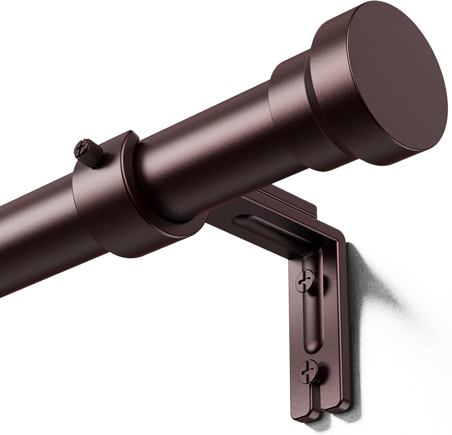 YaFex Curtain Rods - Heavy Duty 1 Inch Adjustable Window Treatment Rods | 32-144 Inch, Bronze Finish