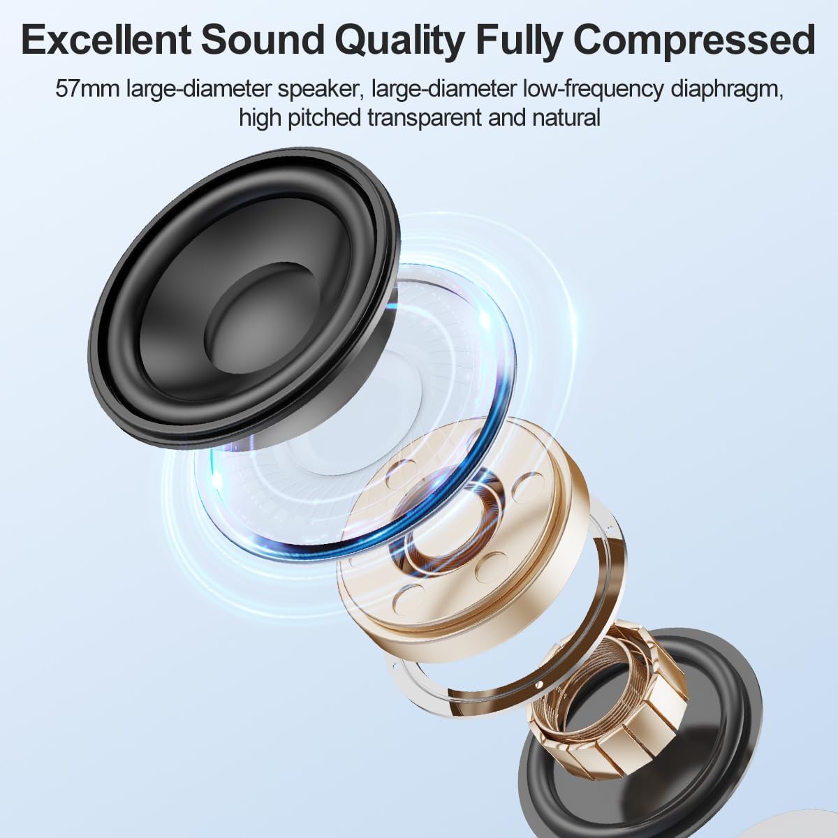 CofunKool 5.3, Portable Speaker with RGB Light, AUX/TF-Card/USB Flash Drive Input, Wireless Bluetooth TWS Dual Pairing