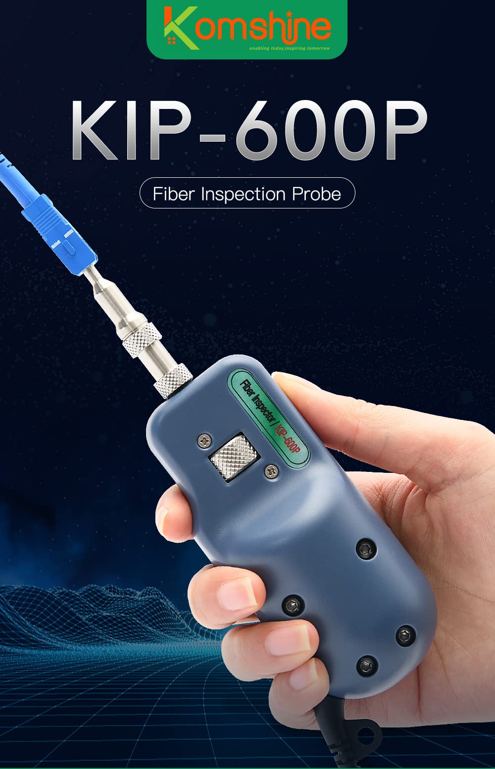 Live PON OTDR 1625nm Komshine QX55 1310/1550/1625nm 32dB Pass 1:16 Fiber Splitter for CAT5 CAT6 w/Visual Fault Locator VFL 1mW + SM Optical Light Source + Fiber Microscope Inspection Probe 400 Times