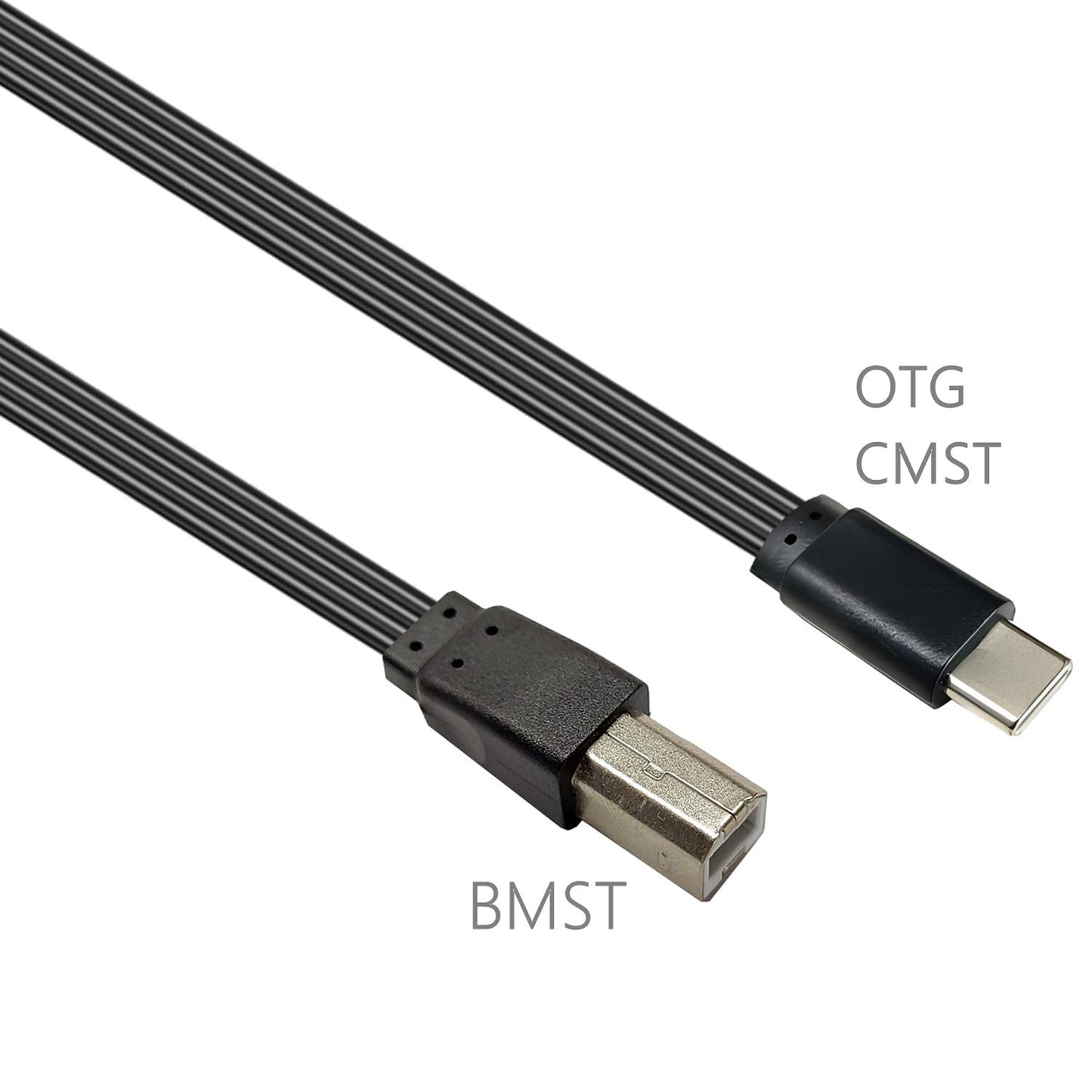 STUPDOLERI (OTGCMST-BMST, 30CM) USB B to USB C Printer Cable, Nylon Braided, USB C MIDI Cable Compatible for MacBook