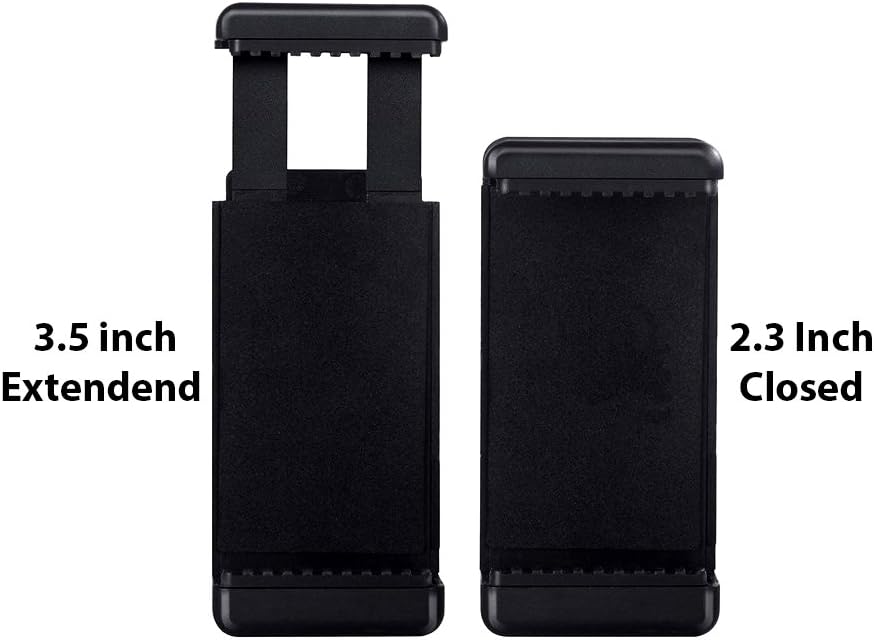 Acuvar More(2 Pack) Universal Cell Phone Tripod Mount Adapter, Phone Holder Clip Connector Head Used for Monopod Selfie