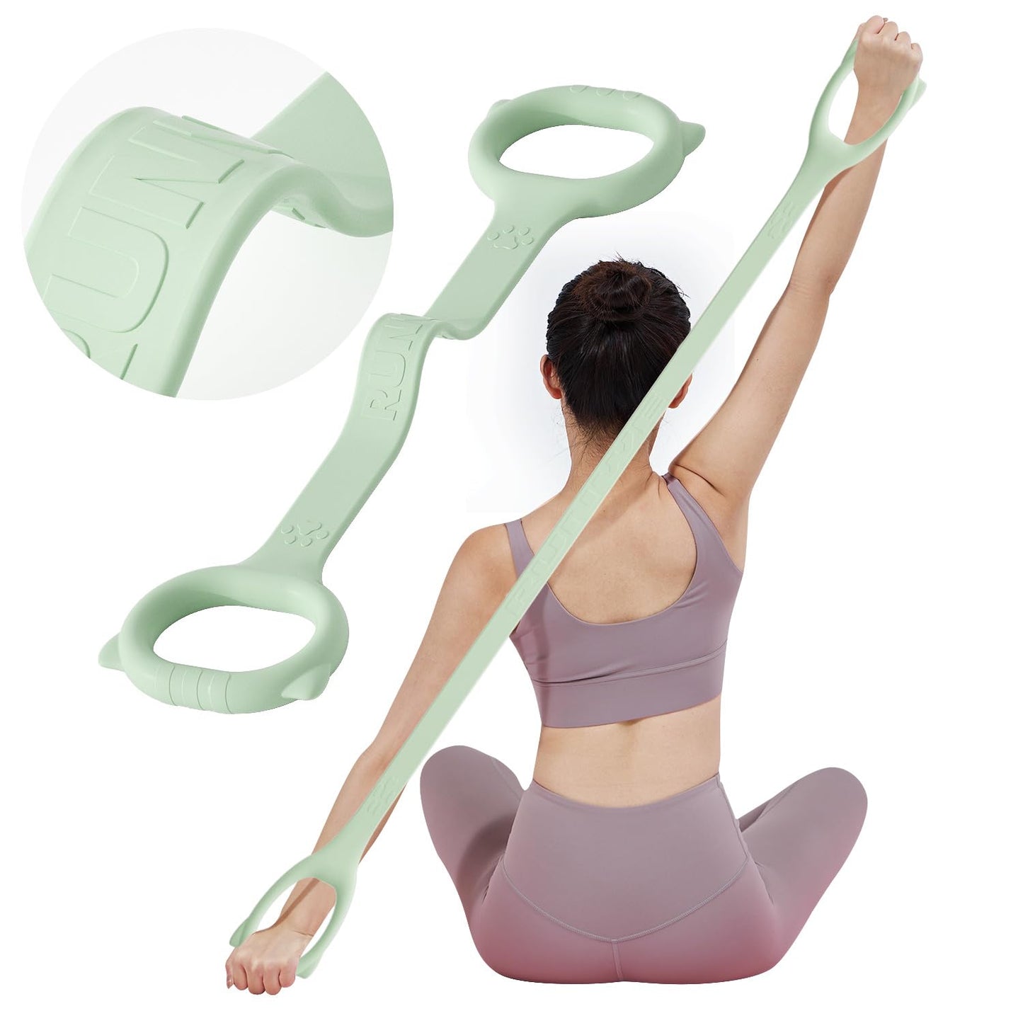 Figure 8 Workout Resistance Band 20lb Elasticity,Thicker Durable Arm Back Shoulder Exercise Elastic Rope, Used As Yoga Straps Pilates Flexbands, Workout Chest Stretch Bands for Physical Therapy