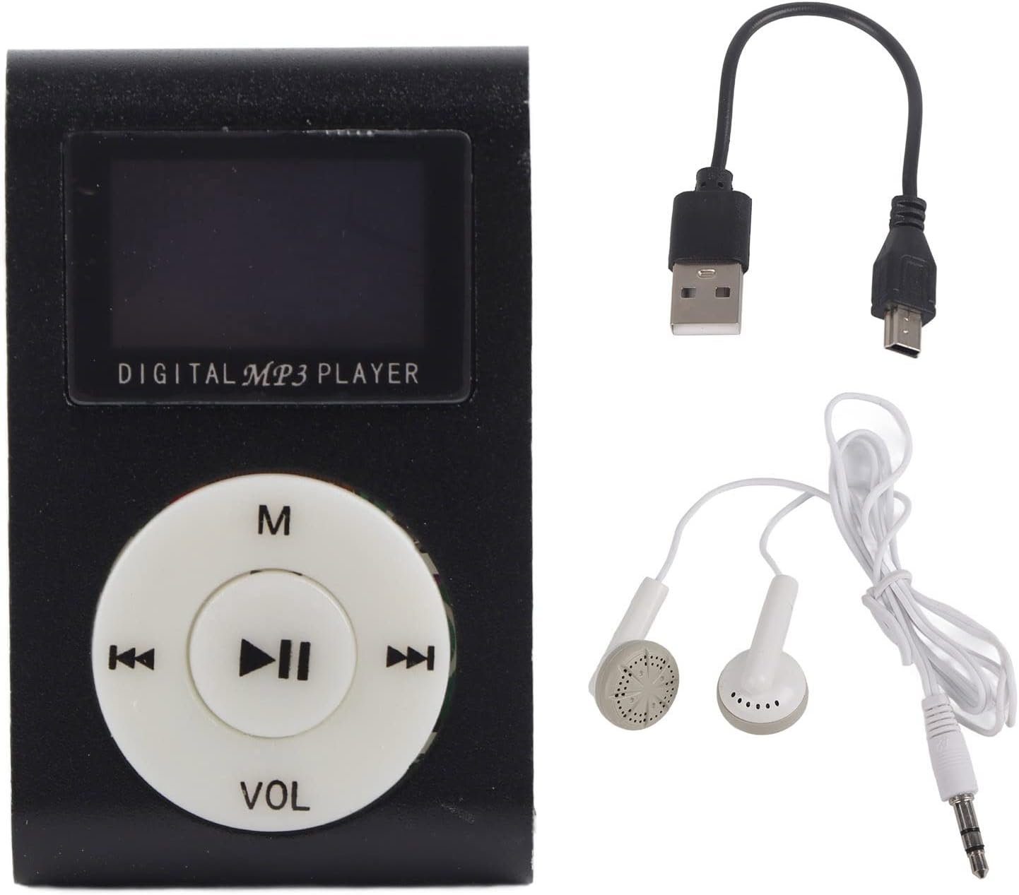 Ejoyous MP3 MP3 32G Player, Portable Music Player with Back Clip and LCD Mini Screen for Sports, Support Memory Card