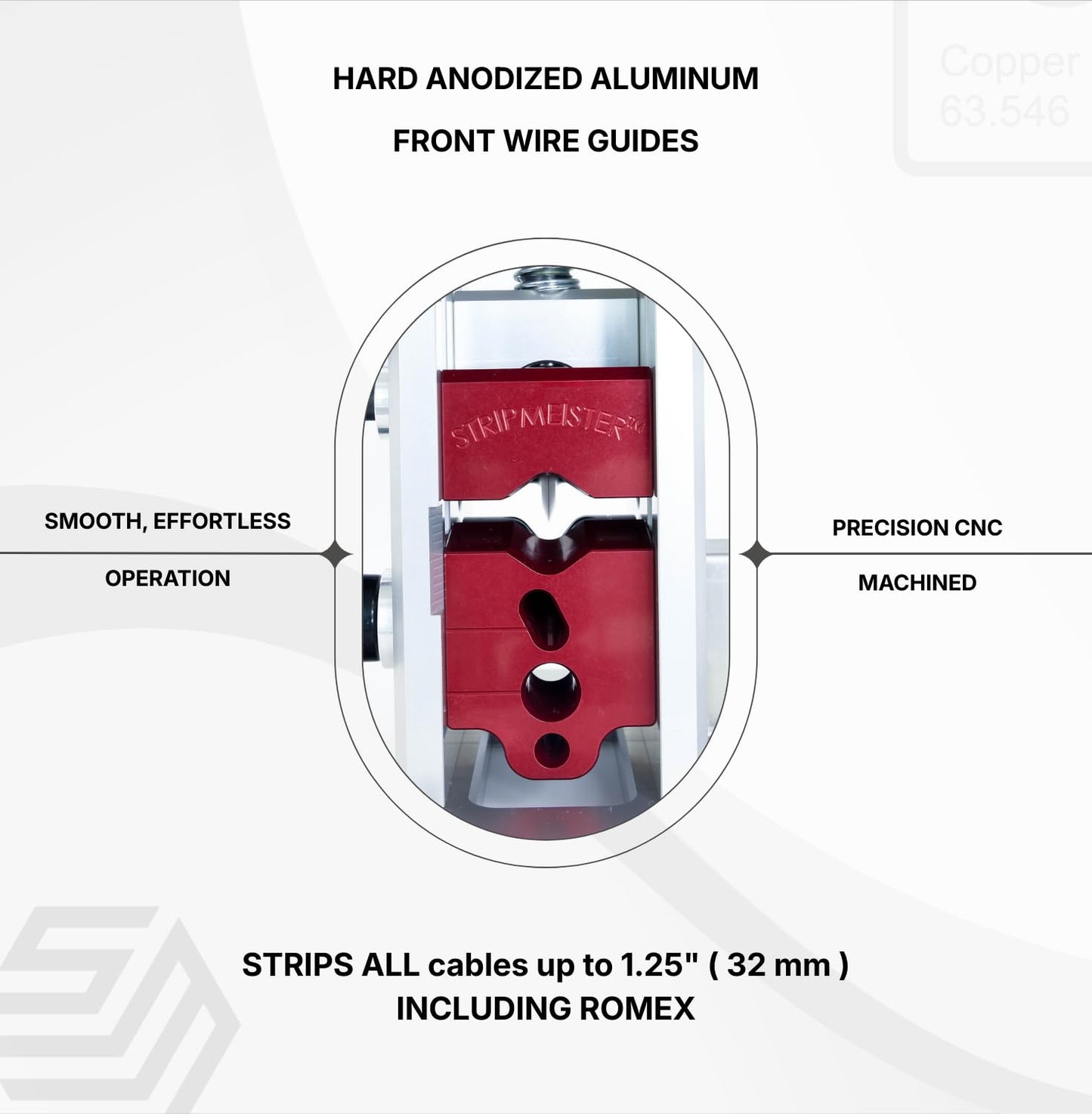 StripMeister E500 Pro Electric Automatic Wire Stripping Machine, Copper Wire Stripper Up To 1.25 inch Diameter, Ultra Grip Feeders, High Torque Variable Speed DC Motor, Fine 0.004 in Adjustment