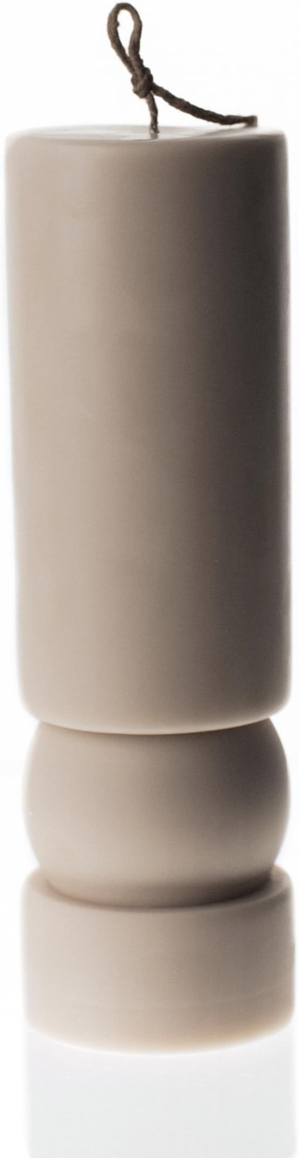 LAWA Zen Candle - Beautiful Handmade Pillar Scented Soy Wax Elegant Aesthetic Candle Housewarming Gift Home Room Shelf Decor Idea (Light Beige)