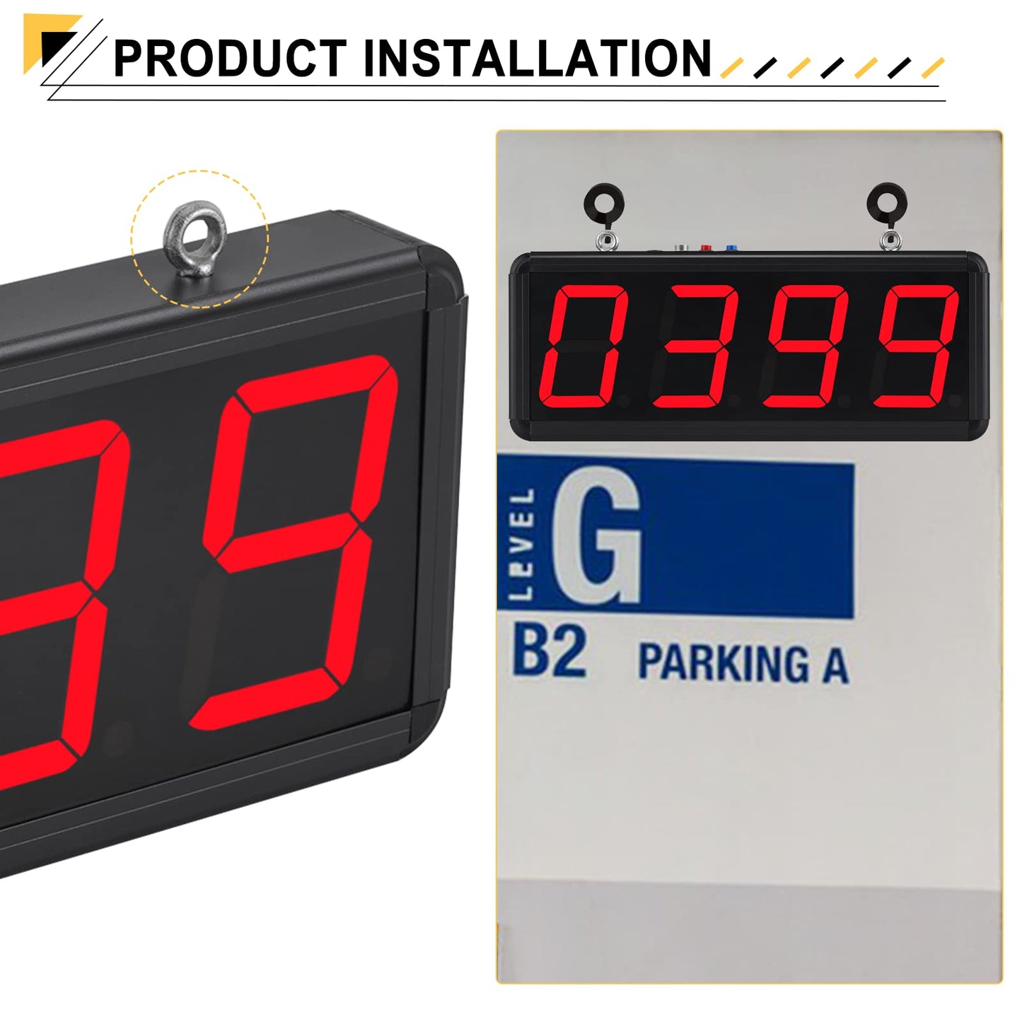 JIAWANSHUN Digital Counter 4-inch Large LED Display Counts Up to 9999 Infrared Sensor Counter for Conveyor Belts Automatic Counting Input AC100-240V Output DC12V