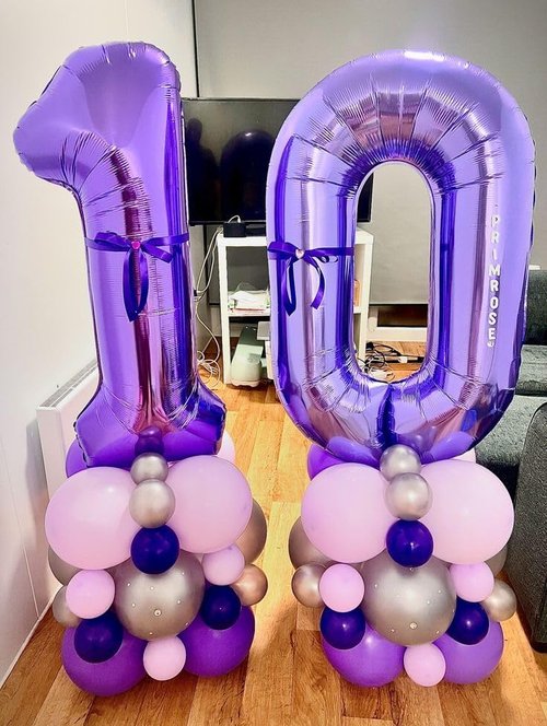 Big Foil 23 Balloon - Purple 40 Inch Number Balloon for 23rd Birthday & Graduation Celebrations